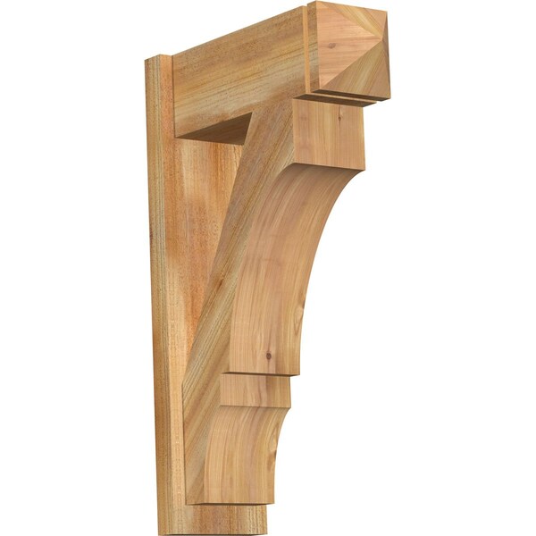 Ekena Millwork Balboa Rough Sawn Arts and Crafts Outlooker, Western Red Cedar, 8"W x 22"D x 34"H OUT08X22X34BOA03RWR - main
